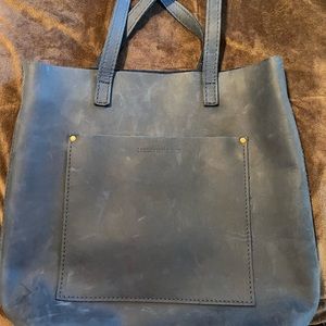 Portland leather goods crossbody tote